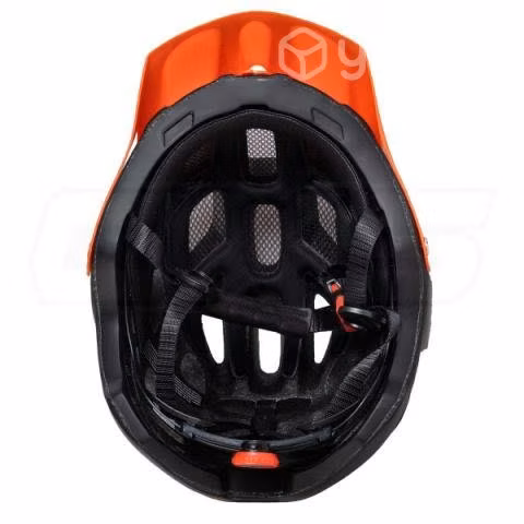 Casco Wolfbase Pro Mtb Certificado Negro / Naranjo - Imagen 3