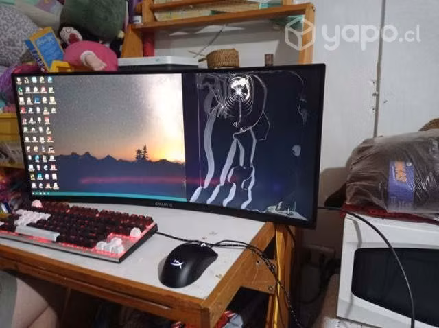 Monitor Gygabite G34wqc curvo roto