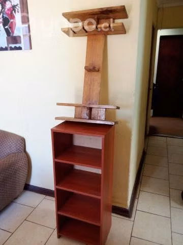 Repisa madera + Porta vinos y copas Rústico