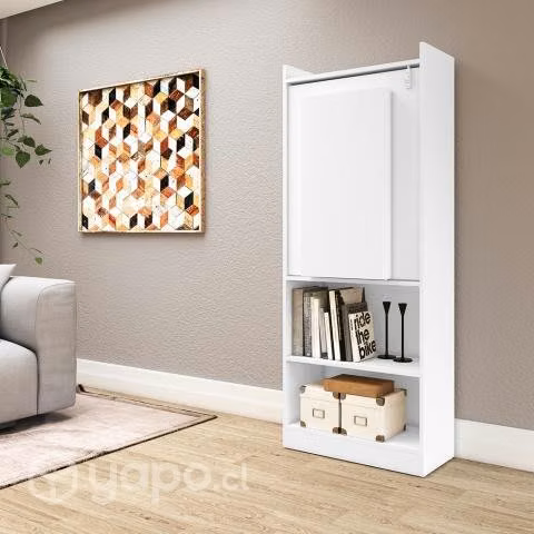 Armario practic con mesa retractil blanco - Imagen 4