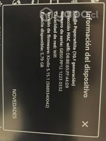 Kindle papperwhite 8gb 10th generacion