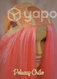 peluca color chicle hermosa - Imagen 3