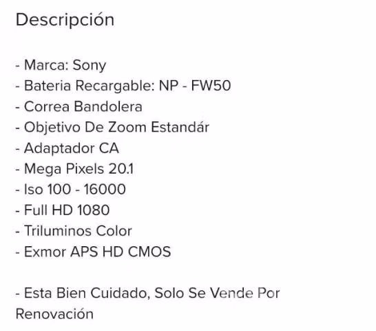Cámara Sony semi profesional - Imagen 4