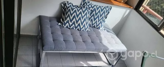 Futon azul gris