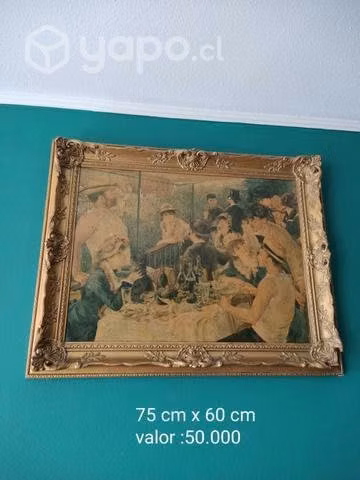 Cuadro pintado con óleo antiguo
