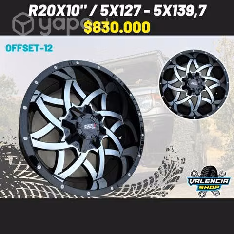 Llantas aro 20x10" / 5x127 - 5x139,7