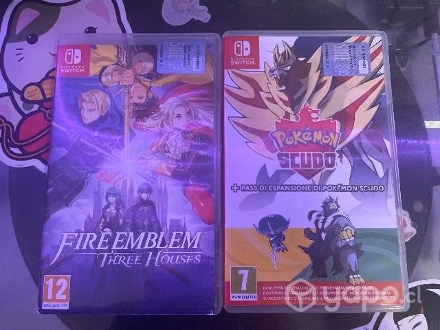 Switch juegos Fire emblem y Pokémon escudo + pass