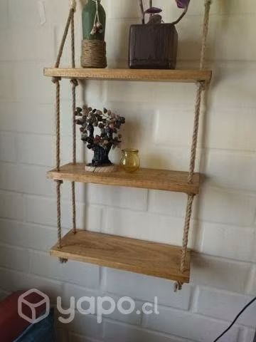 Lindas repisas flotantes madera/ yute 25900