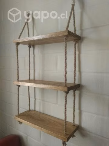 Lindas repisas flotantes madera/ yute 25900