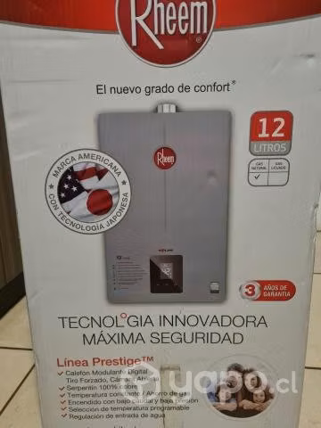 Calefont 12 litros marca rheem gas natural