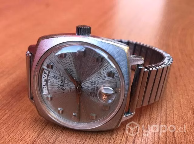 Raro Reloj Vintage Renis Doble Fecha Automático