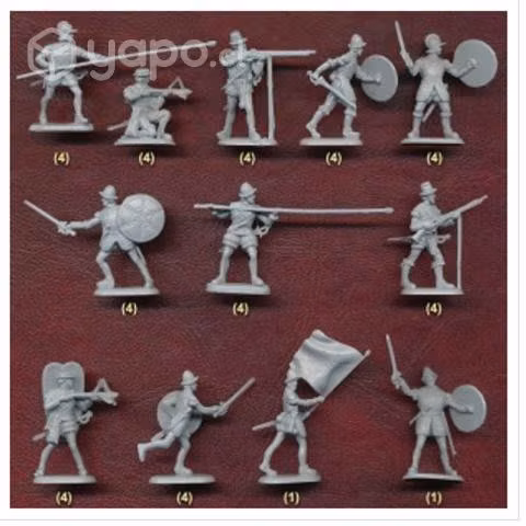 Maqueta De Conquistadores Españoles, 34 Figuras, 1