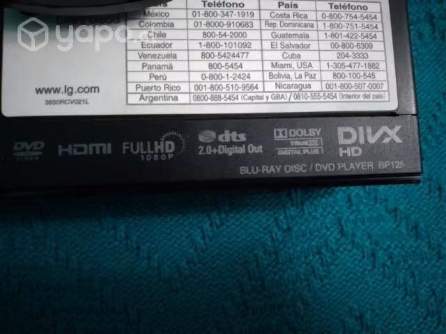 Lg blu ray player bp125