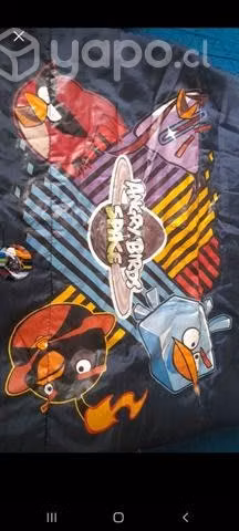 Saco dormir mochila angry birds niño