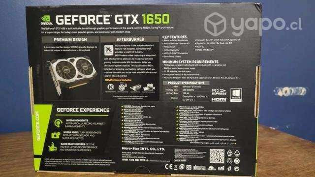 Tarjeta de video Nvidia Ventus XS GeForce GTX 1650 - Imagen 2