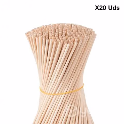 Palo Maqueta Redondo 10mm x 50 cm Largo Set 20 Uds