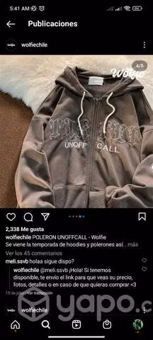 Poleron wolfie talla s