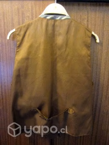 Chaleco de gamuza color café para mujer Talla XS
