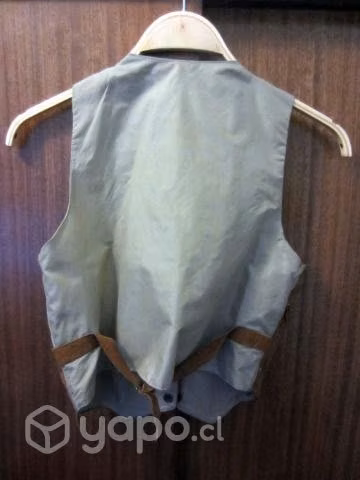 Chaleco de gamuza color café para mujer Talla XS