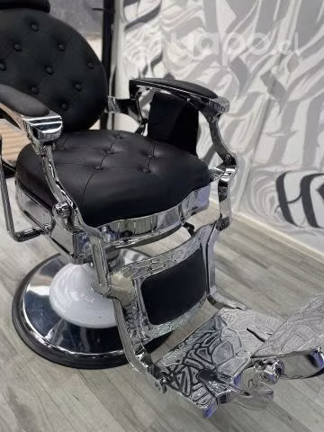 Sillón de barbería VINTAGE BLACK SILVER - Imagen 3
