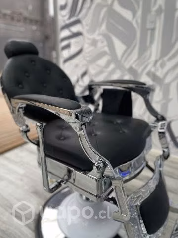 Sillón de barbería VINTAGE BLACK SILVER