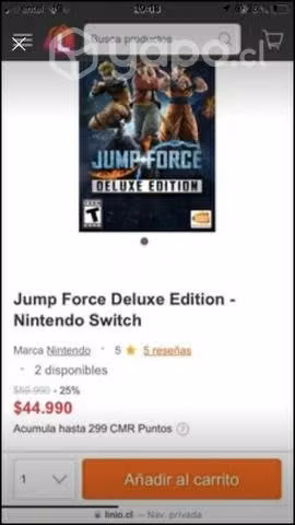 Juego jump force nintendo switch