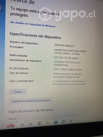 NOTEBOOK LENOVO poco conversable