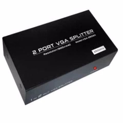 Splitter vga amplificado 2 salidas, 250 mhz