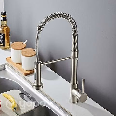 Grifo De Cocina Con Pulverizador De Acero