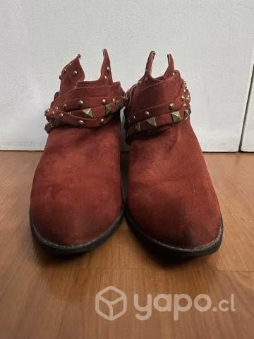 Botines VIA UNO Rojo Terracota talla 40 - Imagen 2