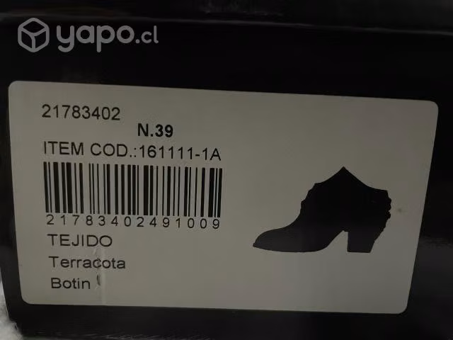 Botines VIA UNO Rojo Terracota talla 40 - Imagen 3