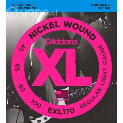 Set cuerdas bajo 4c d'addario exl170 45-100