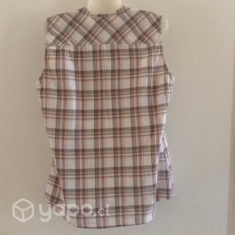 Blusa Cuadrille, Leñadora sin mangas Marca Biaggin