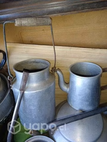 Antiguos utensilios de cocina de aluminio,vintage