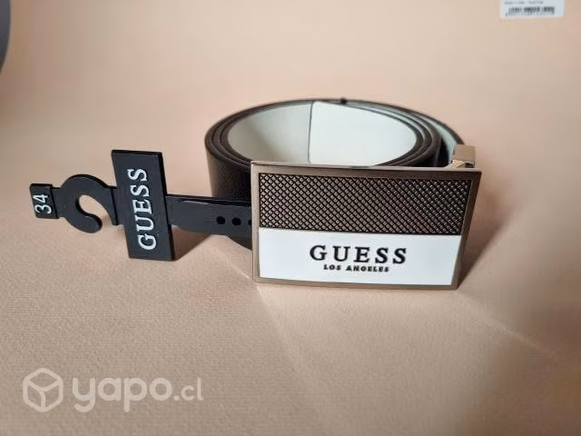 Guess cinturón hombre original blanco y negro