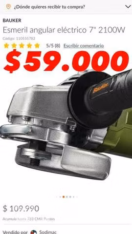 Esmeril Angular Electrico 7 2100W