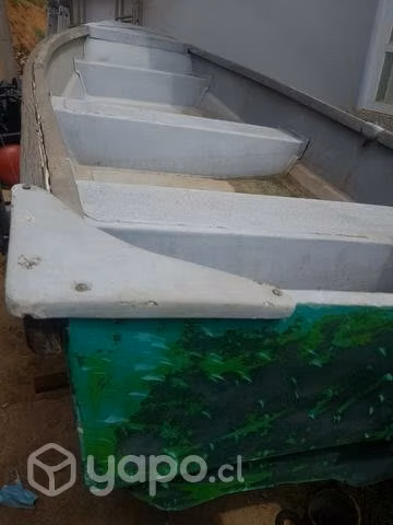 Bote fibra con motor eléctrico y a combustión