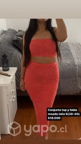 Top y falda tubo talla S