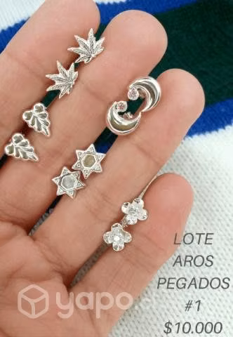 Lotes de aros de plata italiana 925