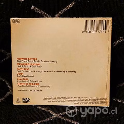 Cd major lazer / know no better (2017) arg - Imagen 2