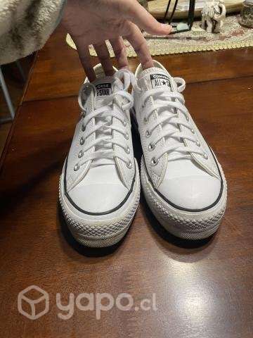 Converse de cuero blancas CASI NUEVAS - Imagen 3