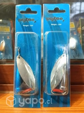 Spinner pesca chinook azul y plateado - Imagen 2