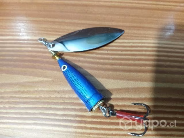 Spinner pesca chinook azul y plateado