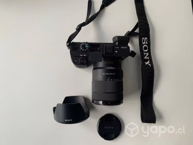 Cámara Sony A6300 4k + Lente E 3.5 - 5.6 / 18 - 13