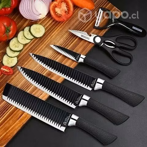 Set De Cuchillos Acero Inoxidable Juego De 6 Pieza - Imagen 2