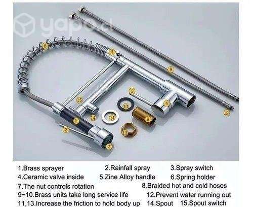Llave Lavaplatos Monomando Cocina Extensible Grif - Imagen 4