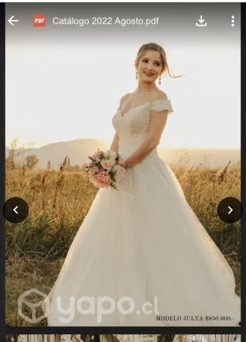 Vestido de novia y velo 3 metros