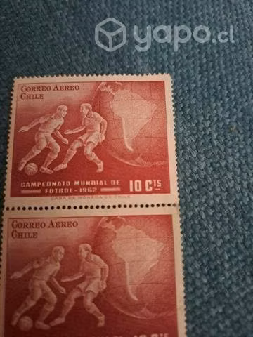Estampillas del mundial 62 - Imagen 3