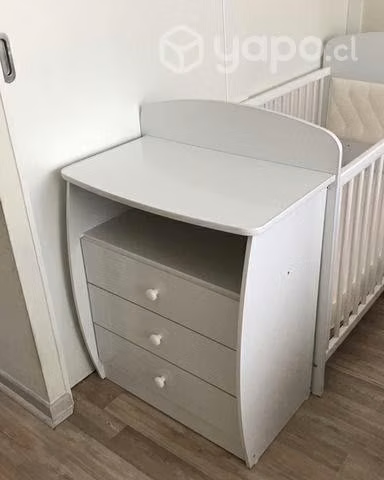 cuna de bebe + cómoda + colchón