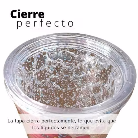 Vaso Con Luz Multicolor Diseño Sirena Pelo Morado - Imagen 4